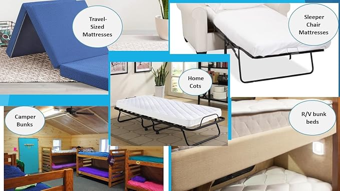 Cot Size Mattress Pad Waterproof Quilted,Cotton Top Soft Mattress Pads Protector Cover Quilted Fitted Mattress ProtectorFits Narrow Twin/Camp Bunk/Rvs Bunk/Guest Beds 33" X 75" X 10"