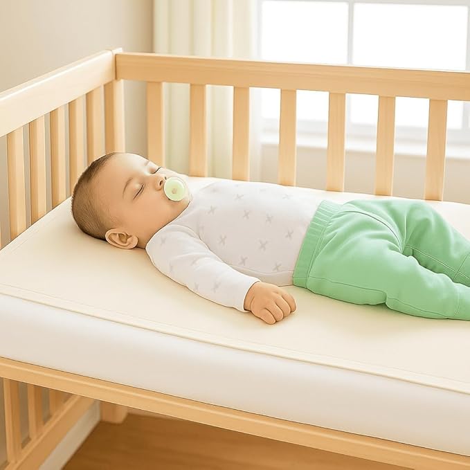 ORGANIC TEXTILES Water-Resistant Flat Sheet Baby Mattress Liner Pad Protector - 100% Organic, GOTS Certified - Playard (38"x26") - Pack of 1