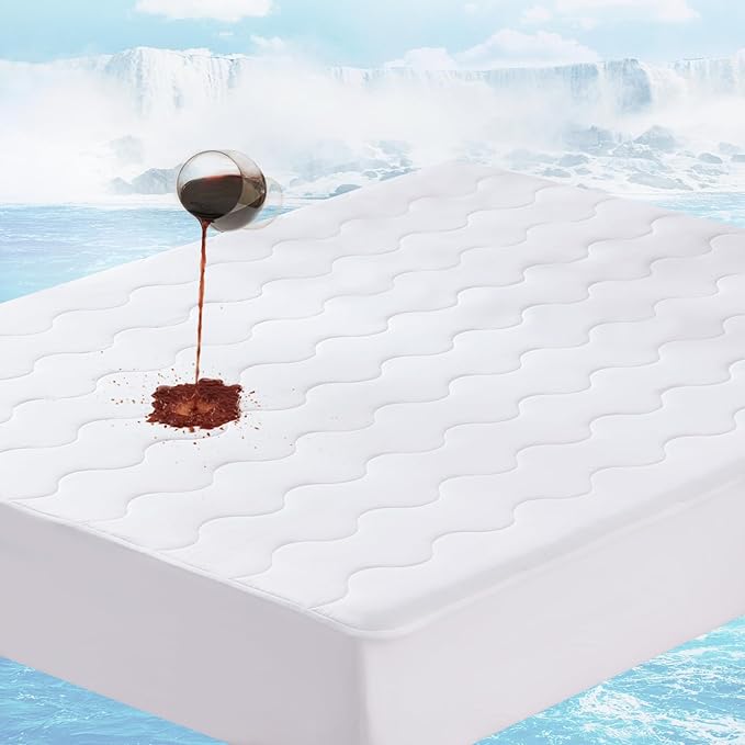 Instant Cool Twin Mattress Pad for Hot Sleepers, Waterproof Cooling Mattress Topper Cover with TriSupport 3D Tech, Noiseless Washable Mattress Protector Pad with 8"-21" Deep Pocket