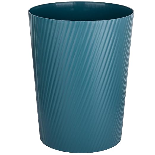 UUJOLY Small Trash Can Wastebasket Garbage Can Container Bins for Bathrooms, Laundry Room, Kitchens, Offices, Kids Rooms, Dorms (Bluish Green) by UUJOLY