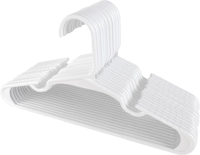 Utopia Home 20 Pack Kids Hangers - 11.5 Inch Plastic Baby Hangers for Closet - Childrens Hanger for Clothes & Infant Hanger for Closet - for Everyday Standard Use (White) - Image 8