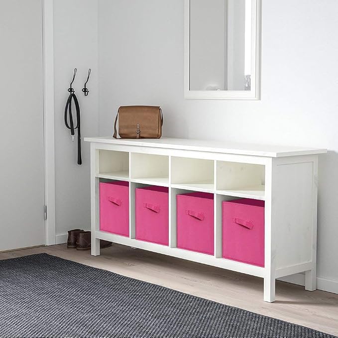 ShellKingdom Storage Bins, Foldable Fabric Storage Cubes And Cloth Organizer Drawer For Closet And Toys, 2 Pack (Fuchsia) - Image 4