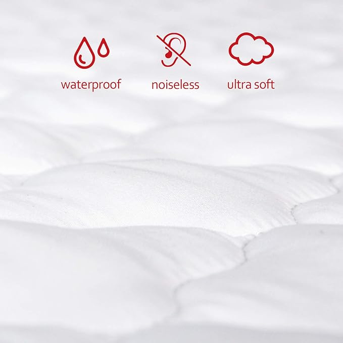 Pack and Play Mattress Pad (6 Sizes), Compatible with Graco Pack and Play On The Go Playard and Portable Playard, Pack and Play Sheets Fitted Waterproof Protector Cover Soft Quilted