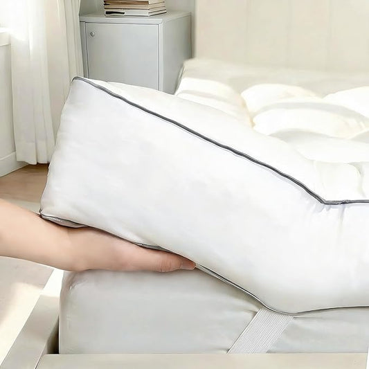 5 Inch Memory Foam Mattress Topper Full, 2000GSM Shredded Memory Foam Pillow Top, Back Pain Relief & Plush Support, Extra Thick & Breathable, Small Bedroom Upgrade