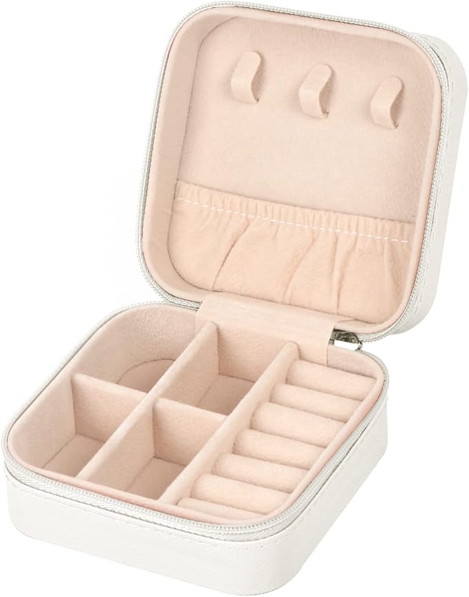 MFXIP Travel Jewelry Case Small Jewelry Box Jewelry Organizer Storage Case Portable PU Leather Mini Jewelry Travel Case for Girls Womens Earring, Necklace, Rings,Bracelets by MFXIP