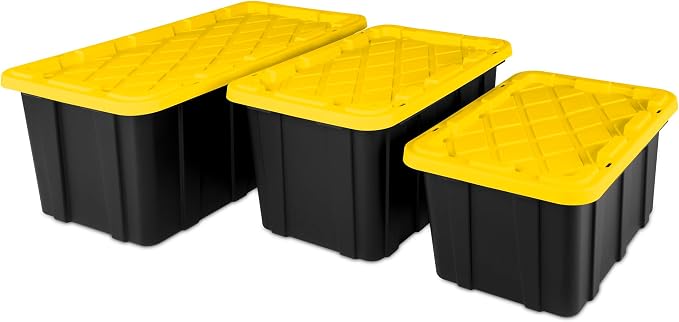Sterilite 8-Pack Industrial Tote, Plastic Storage Container Bins with Lids, 38 Gallon - Heavy-Duty Organizing Containers for Closet, Bathroom, and Office - Image 9