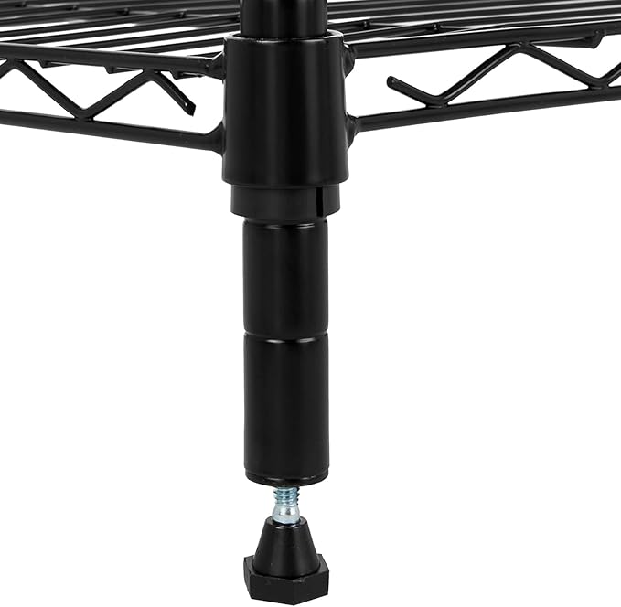 Amazon Basics 5-Shelf Adjustable Heavy Duty Steel Wire Storage Shelves for Garage, Kitchen, Easy Assembly, 36" x 14" x 72", Black | Heavy Duty, Adjustable, for Kitchen, Garage, Shelving Organizer - Image 5