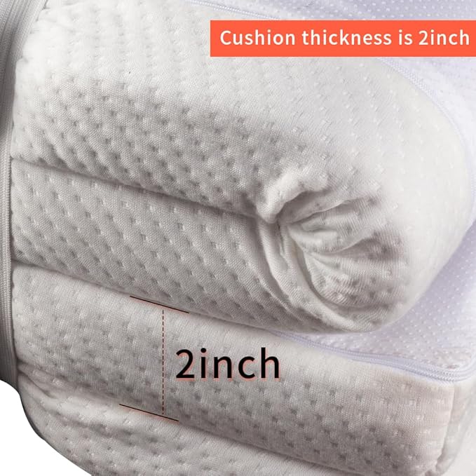 White Lash Bed Topper Memory Foam Topper for Massage Bed,73x29x2 inch Memory Foam Massage Mattress with Removable Cover, Elasticized Non-Slip,Lash Bed Topper (Not Included Bed), for Massage and Beauty
