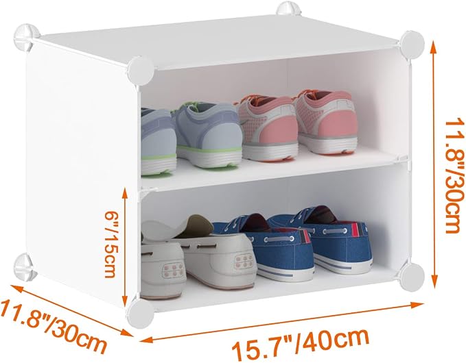 HOMIDEC Shoe Storage Cabinet, 48 Pairs Shoe Rack 3 by 8 Tier Space Saving Shoe Organizer for Closet Hallway Living Room Bedroom Garage - Image 8