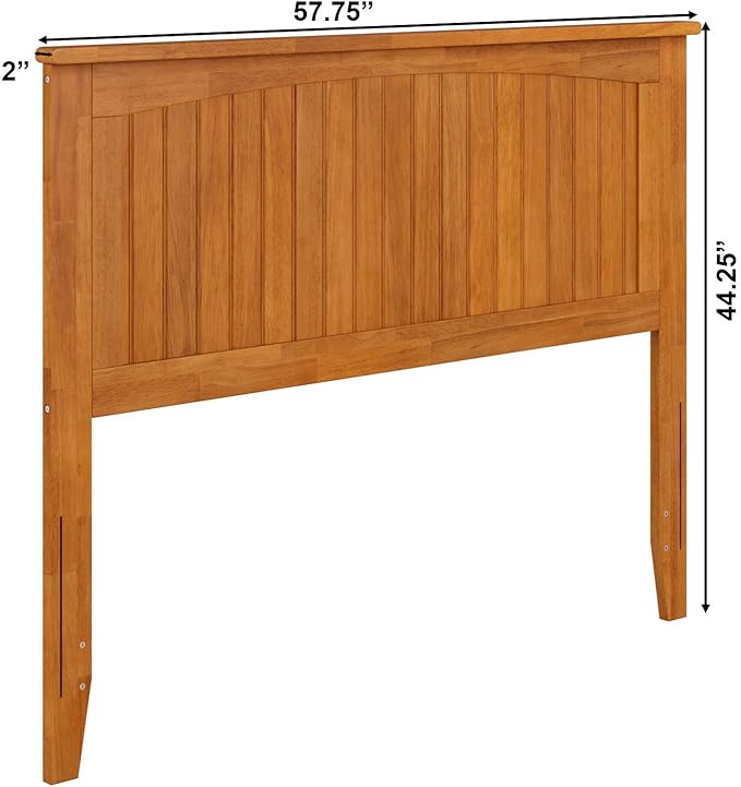 AFI, Nantucket Full Solid Wood Panel Headboard, Light Toffee