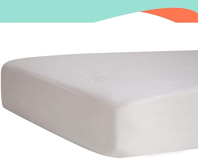 Bamboo Rayon Baby Crib Mattress Protector - Waterproof Breathable Cooling Fitted Mattress Cover 28x52 inches (2 Pack)