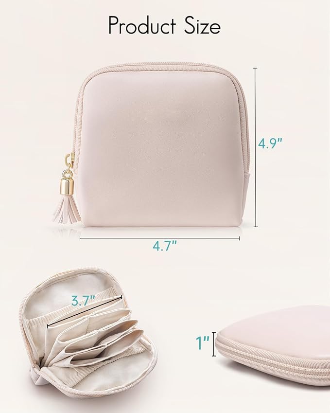 Small Travel Jewelry Organizer,Jewelry Pouch Bags,Velvet Jewelry Storage Bag for Bracelet Rings Earring,Portable Jewelry Travel Case for Traveler (Beige) - Image 6