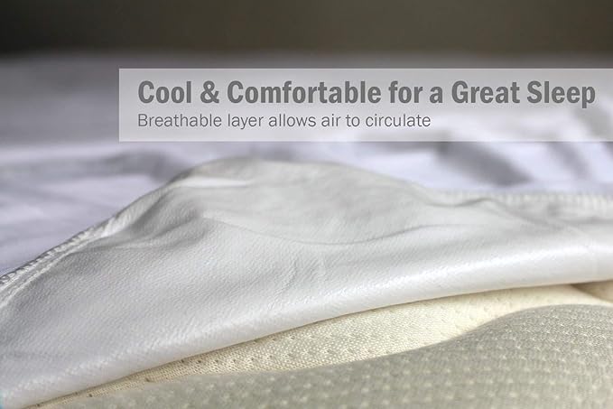 Waterproof Mattress Cover (Twin XL), Perfect Hospital Bed Protector, 4 Layer Protection, Super Soft, Fitted, Machine Washable, Vinyl Free, 39"x80"