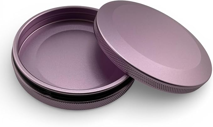 Solo | Slim Metal Container for Zyn, Premium Aluminum Can & Rugged Pouch Holder | Extra Capacity, Knurled Grip, & Slim Container | EDC (Lavender) - Image 2