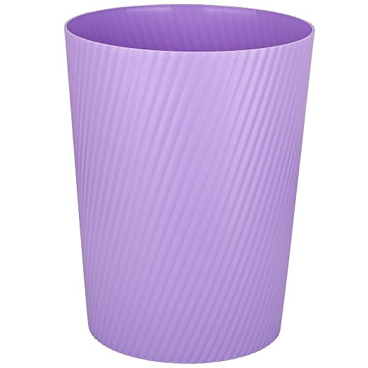 UUJOLY Small Trash Can Wastebasket Garbage Can Container Bins for Bathrooms, Laundry Room, Kitchens, Offices, Kids Rooms, Dorms (Taro Purple) by UUJOLY