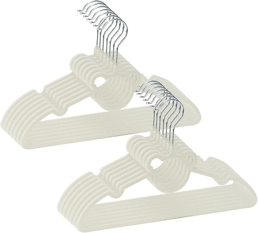 GoodtoU 50 Pack Baby Clothes Hangers, 12.8 Inch Kids Plastic Hangers, Non-Slip Nursery Closet Hangers for Infant & Toddler Clothes, White - Bear by GoodtoU