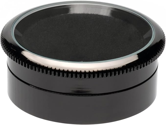 Small Loose Diamond or Gemstone Display Box Case Holder Show Container Metal (Black- 1.7x0.7) by DECORATIVEBOX