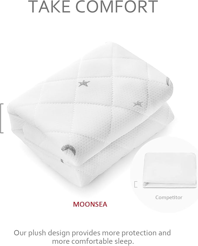 Waterproof Bassinet Mattress Pad Cover Compatible with Halo Bassinest Swivel, Glide Sleeper, Waterproof Bassinet Mattress Protector, Breathable Proven to Reduce Suffocation Risk, Grey Star