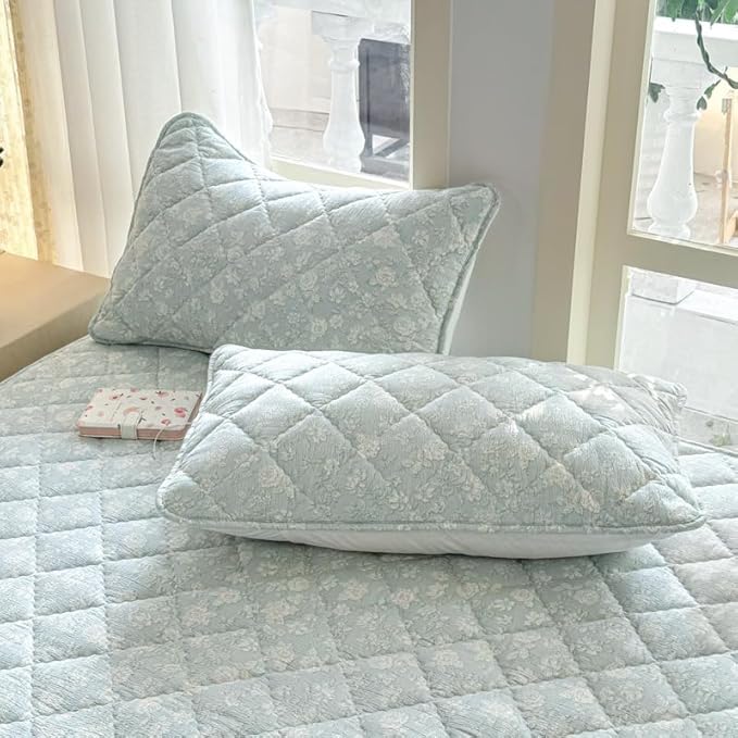Mattress Protector, Soft Breathable Noiseless Mattress Cover with Stretchable Pockets for 6-11 inches Mattress, Machine Washable (01,2 Pillowcase 19"x29")