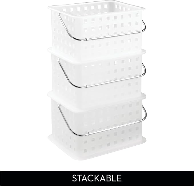 iDesign Small Shower Caddy with Handle, Portable Shower Organizer for Dorm or Bathroom, Clear Frost - Image 5