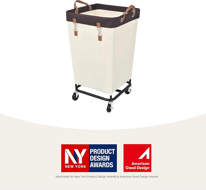 StorageWorks 160L Laundry Basket with Wheels, Large Rolling Hampers for Clothing Organizer, Dirty Clothes Basket for Hotel, Home, Closet, Dorm, Beige - Image 8