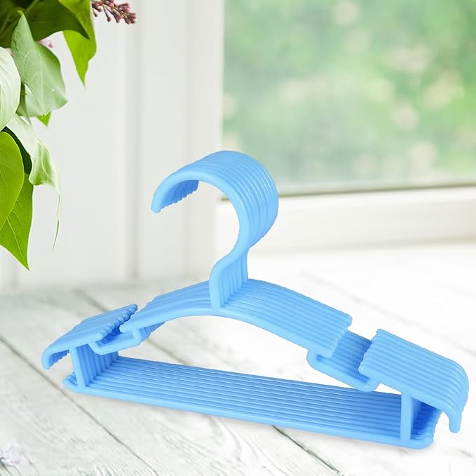 GoodtoU Baby Hangers, 60Pack Blue Baby Clothes Hangers for Infant Kids for Closet Coat Child Hanger Plastic Small Clothes Organization - Image 6