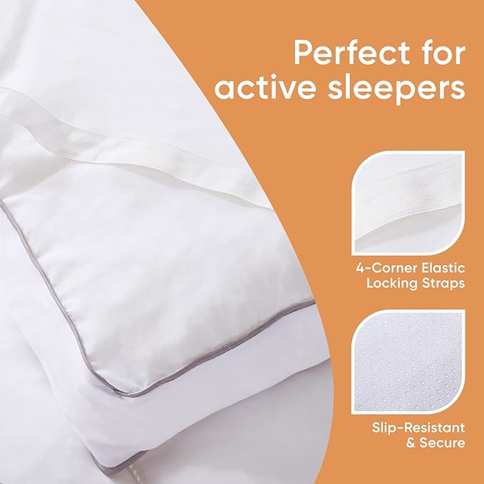 Memory Foam Mattress Topper King, 3 Inch Extra Thick Shredded Foam, 100% Cotton Mattress Pad Cover, Breathable & Skin-Friendly King Size Mattress Topper for Back Pain Relief