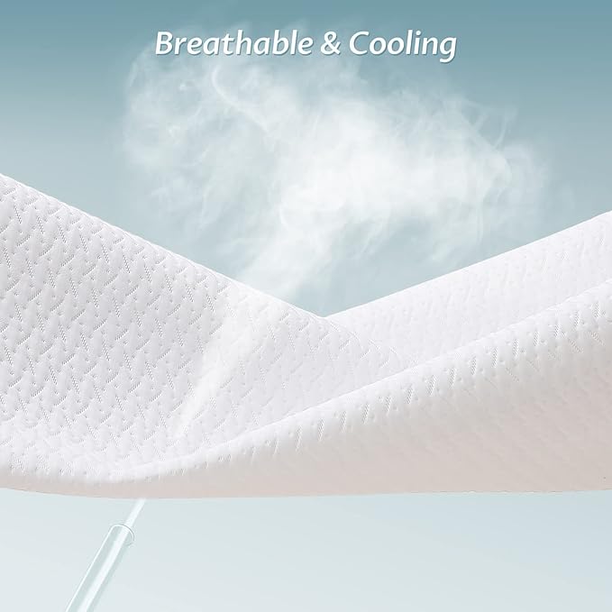Reaks Twin Size Bed Waterproof Fitted Mattress Protector-Cooling Mattress Pad Cover with Deep Pocket Up to 15''