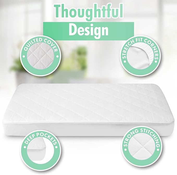 GOTS Certified Organic Cotton Waterproof Crib Mattress Protector