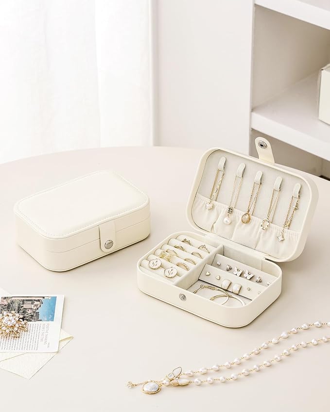 CASEGRACE Jewelry Box For Women Portable Travel Jewelry Case for Necklace Earring Rings Jewelry Holder Case Gift Box Girls - Image 6