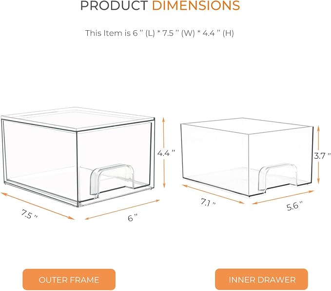 2 Pack Laundry Room Organization Storage Drawers with Labels, Clear Stackable Dryer Sheet Holder and Pod Containers, Detergent Dispenser for Laundry Room Organizing and Decor - Image 6