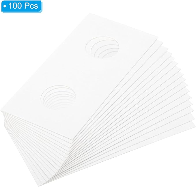 PATIKIL 2 x 2 Coin Flips, 100 Pack 20.5mm Cardboard Coin Holder Paper Coin Holders for Coin Collection Supplies Collector, White