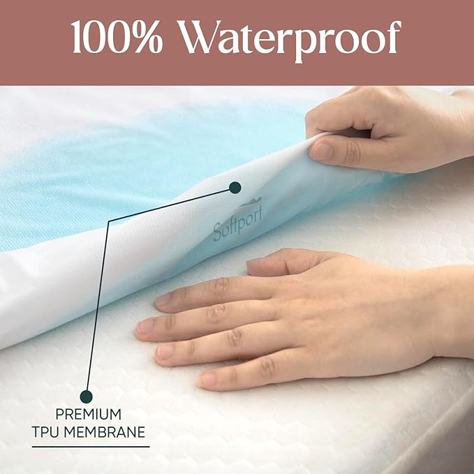 Universal V Berth Mattress Protector Waterproof Mattress Cover Pad Cover Breathable Noiseless 6 Inch Deep Pocket Noiseless,Vinyl,PVC Free,Matressprotector