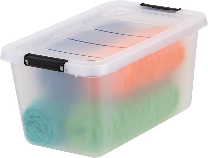 IRIS USA 6-Pack Clip Box with Latching Lids, 13 Quart Craft Storage Bins, Art & Writing Supply Containers for Home, Office & Classroom Organization - Image 7