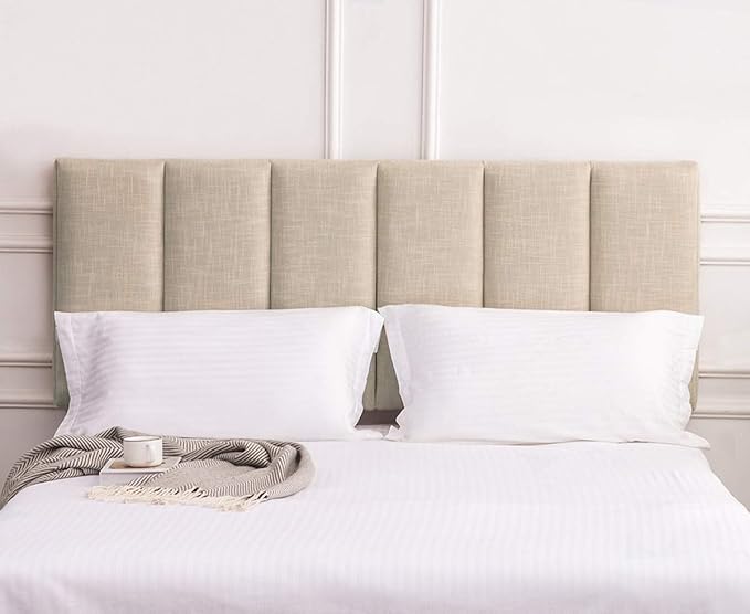 Yongchuang Upholstered Queen Headboard Only, Modern Linen Head Board for Queen Size Bed Adjustable Height Headboards Oatmeal