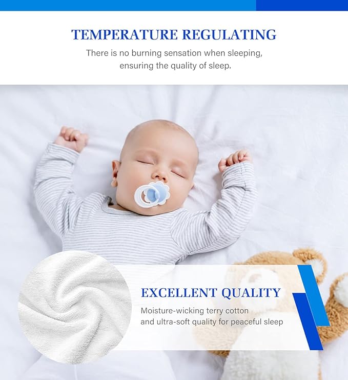 2 Pack Queen Mattress Protector,Mattress Cover Queen Size Bed,Waterproof Mattress Protector Queen Size Noiseless Mattress Cover Soft Breathable Terry for Pets Kids Adults 60" x 80"