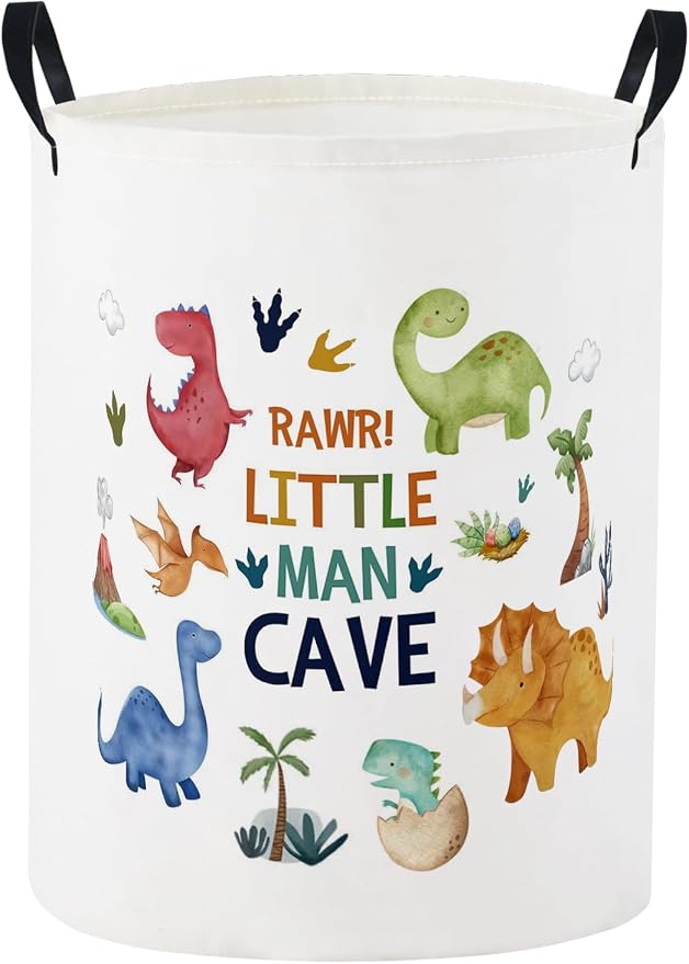 Baby Laundry Basket Baby Nursery Hamper Kids Laundry Basket Toy Storage Bin for Boys Room Decor Gift Baskets for Bedroom Bathroom(Dinosaur) by TIBAOLOVER