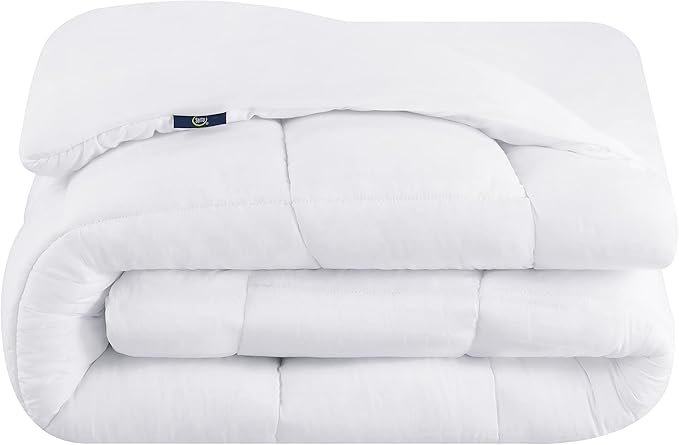 Serta ComfortSure Twin Mattress Cover, Fitted Pillow Top Mattress Pad, Super Soft and Breathable Quilted Cotton Protector with 18" Elastic Deep Pockets for Secure Fit, White