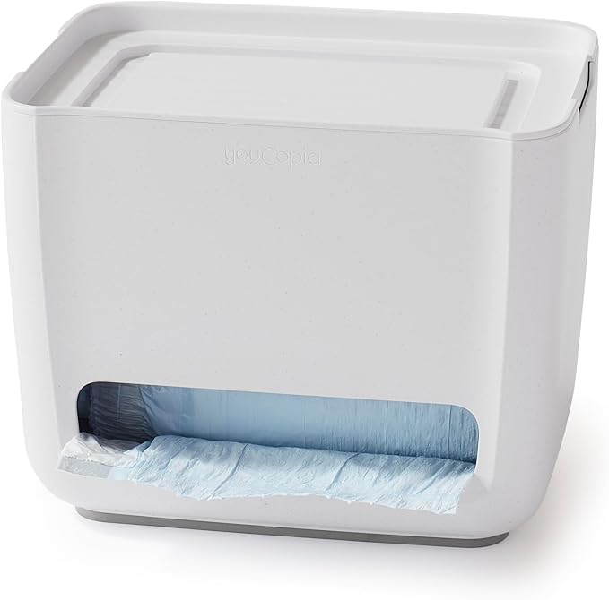 YouCopia SinkSuite Trash Bag Dispenser, Standing Garbage Bag Organizer with Removable Lid and Cradle for Storage, Speckled White by YouCopia