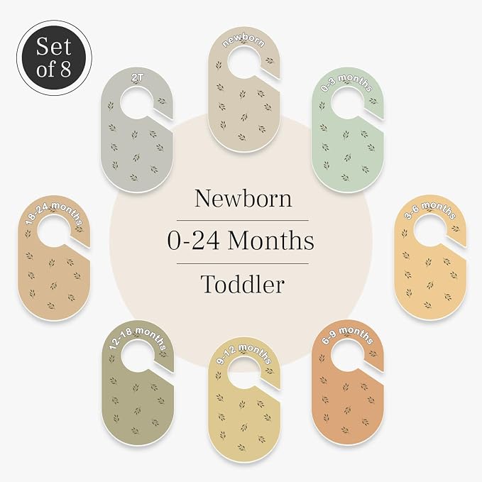 Eli with Love Baby Closet Dividers (Leaves) - Ideal Baby Clothes Dividers – Organize Nursery Closet Hangers by Size/Age - Image 3