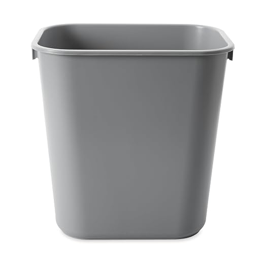 Rubbermaid Commercial Products Deskside Wastebasket/Trash Can, 3.25-Gallon/13-Quart, Gray, Plastic, for Bedroom/Bathroom/Office, Fits Under Desk/Sink/Cabinet - Image 3