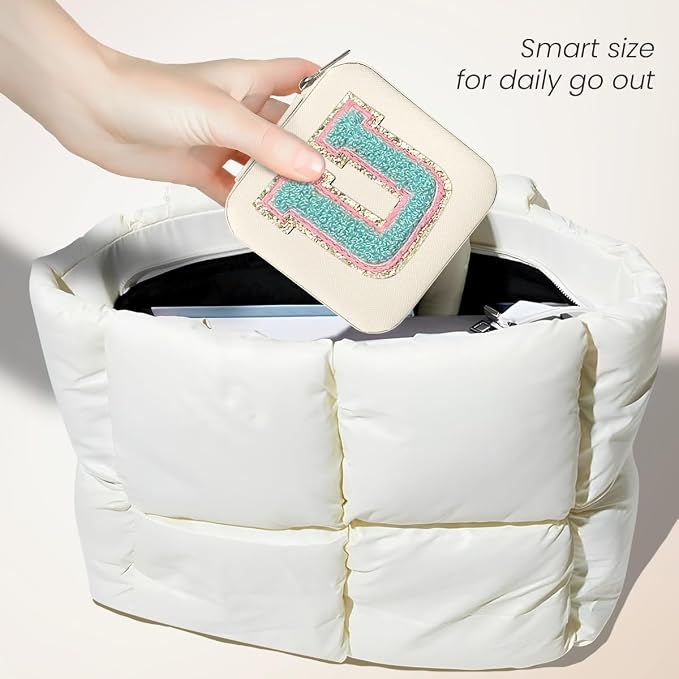 SANDJEST Personalized Jewelry Box, White Travel Jewelry Box with Initial U, Small Monogrammed Jewelry Case Organizer for Girls Women Teen Kids, Mini Travel Essentials Gifts for Birthday Christmas - Image 5