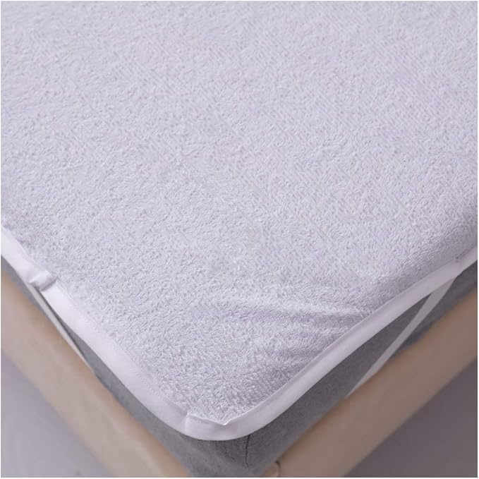 Mattress Topper Protector Pad,Waterproof Breathable Anchor Bands Cotton Mattress Protector Vinyl Free Hotel Quality (Queen)