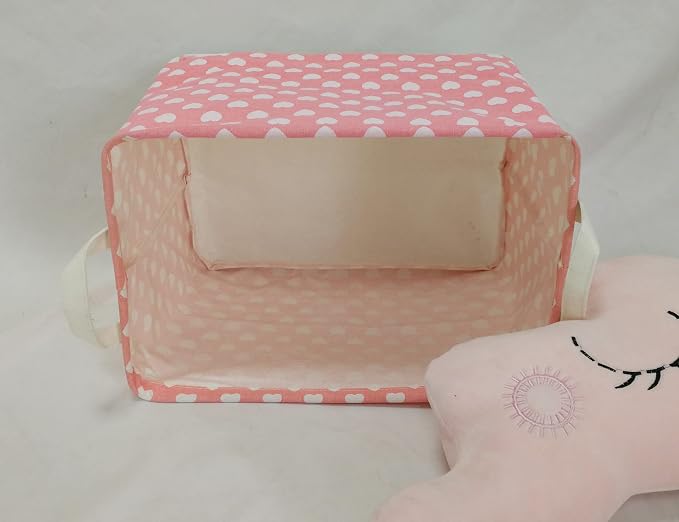MAIZMZ Girls Storage Basket Pink Valentine's Day Gifts Basket Waterproof Organizer Nursery Bins Toy Box for Organizing Home/Dorm/Kitchen/Pet/Office/Closet/Shelf/Room Decor - Image 4