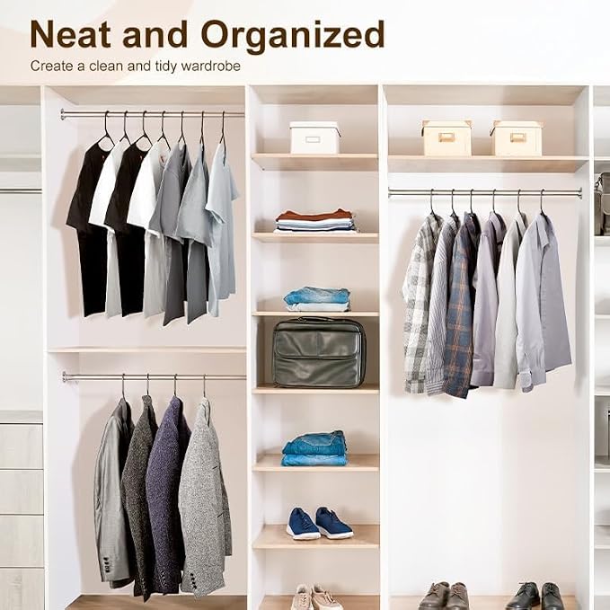 HOUSE DAY Black Plastic Hangers 30 Pack, Plastic Clothes Hangers with Built-in Strap Hooks, Space Saving Slim Hanger for Closet Organizers and Storage, Durable Clothing Hanger for Shirts Blouses Tops - Image 9