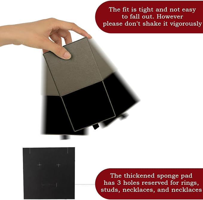 Nsmykhg Jewelry Gift Box Velvet-Lined,12 Pack Compact Drawer Style for Earrings & Rings, Necklace & Bracelet Organizer, 3.93x3.93x1.65 Inches, Stackable Elegant Jewelry Display & Storage Box (Coffee) - Image 5