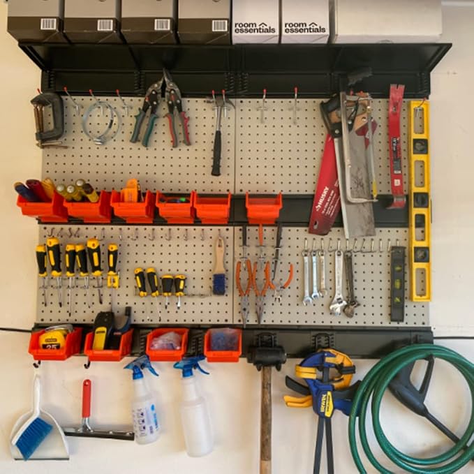 Ultrawall 2 Pcs Metal Pegboard Wall Panels, Peg Boards for Garage Tool Storage - Image 7
