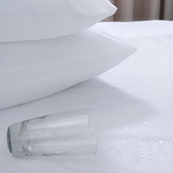 Home Details 2 Pack Full Size Premium Zippered Mattress Protector | Cooling | Cozy | Comfortable | PVC | Bed Bug Prevention | Waterproof | Hypoallergenic | Easy to Clean | Zipper | Encasement | White