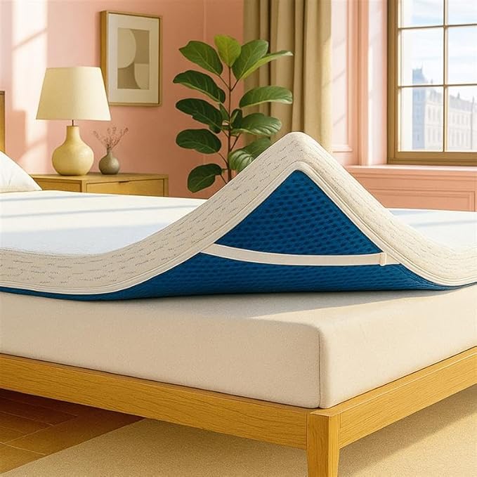 ViscoSoft 2 Inch Memory Foam Mattress Topper Twin - Select High Density Ventilated Mattress Pad - Premium Removable Rayon Cover