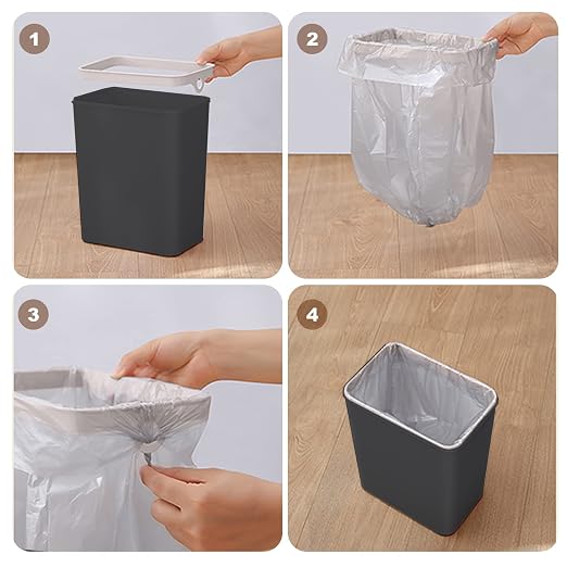 Yatmung Touchless Bathroom Trash Can - 2.5 Gallon Smart Trash Can Sensor Motion - Skinny Trash Bin with Lid - Electric, Narrow, Plastic, Auto Open - Small Slim Automatic Garbage Can (Black) - Image 4